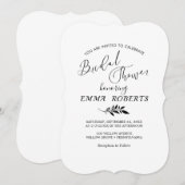 Minimaal blad Terracotta Bruids Douche Uitnodiging (Voorkant / Achterkant)