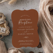 Minimaal blad | Terracotta huwelijksontvangst Kaart