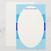 Minimaal Blauw Cirkel Briefpapier (Voorkant / Achterkant)