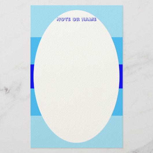 Minimaal Blauw Cirkel Briefpapier (Voorkant)