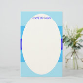 Minimaal Blauw Cirkel Briefpapier (Staand voorkant)