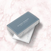 Minimaal blauw-grijs en wit omkeerbaar kaartontwer visitekaartje