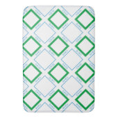 Minimaal Blauw Groen Grote Diamant Japanse tekst Badmat (Voorkant Verticaal)