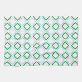 Minimaal Blauw Groen Medium Diamant Japanse tekst Theedoek (Horizontaal)