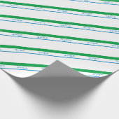 Minimaal blauw groen medium Japanse tekst Cadeaupapier (Hoek)