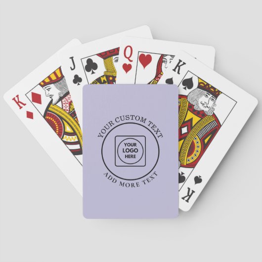 Minimaal Blauw Logo Tekst Branding Design Pokerkaa Pokerkaarten (Achterkant)