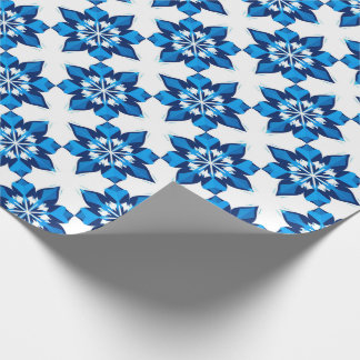 ❄ Minimaal Blauw Sneeuwvlok Winter Design ❄ Cadeaupapier