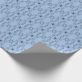 Minimaal Blauw Symmetrisch Patroon | Abstract Dier Cadeaupapier (Hoek)