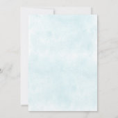 Minimaal blauw Teddy Bear Prince Baby shower Kaart (Achterkant)