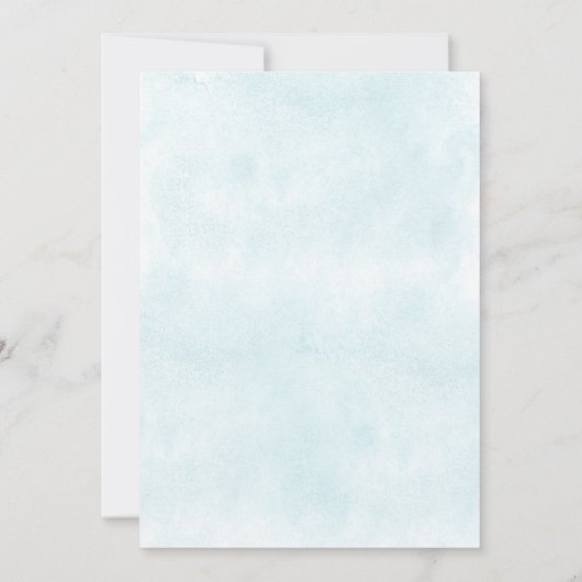 Minimaal blauw Teddy Bear Prince Baby shower Kaart (Achterkant)