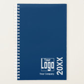 Minimaal blauw wit Small Business Afspraakboek Planner (Voorkant)