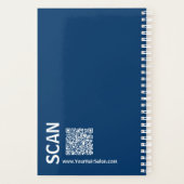 Minimaal blauw wit Small Business Afspraakboek Planner (Achterkant)