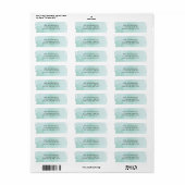 Minimaal Blauwe Aquarel Retouradres Etiket (Full Sheet)