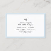 Minimaal bleek licht hyper visitekaartje (Achterkant)