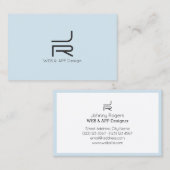 Minimaal bleek licht hyper visitekaartje (Voorkant / Achterkant)