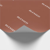 Minimaal BLESSED | Terracotta Vakantie Cadeaupapier (Hoek)