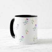 Minimaal bloemmotief koffiemok mok (Voorkant links)