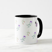 Minimaal bloemmotief koffiemok mok (Voorkant rechts)