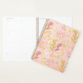 Minimaal bloemmotief – Zachtroze patroon Planner (Display)