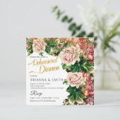 Minimaal boeket Elegant repetitie diner Kaart (Staand voorkant)