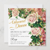 Minimaal boeket Elegant repetitie diner Kaart (Voorkant)