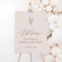 Minimaal Boho Roze Vrijgezellenfeest Welkomstbord