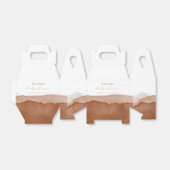 Minimaal Boho Terracotta Ombre Baby shower Bedankdoosjes (Uitgevouwen)