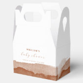 Minimaal Boho Terracotta Ombre Baby shower Bedankdoosjes (Geopend)