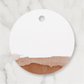 Minimaal Boho Terracotta Ombre Baby shower Bedankjes Labels (Achterkant)