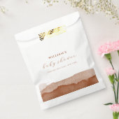 Minimaal Boho Terracotta Ombre Baby shower Bedankzakje (Gezegeld)