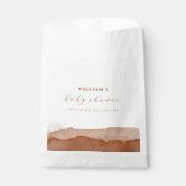 Minimaal Boho Terracotta Ombre Baby shower Bedankzakje (Voorkant)