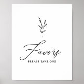 Minimaal Boho Vrijgezellenfeest Favorieten teken Poster (Voorkant)