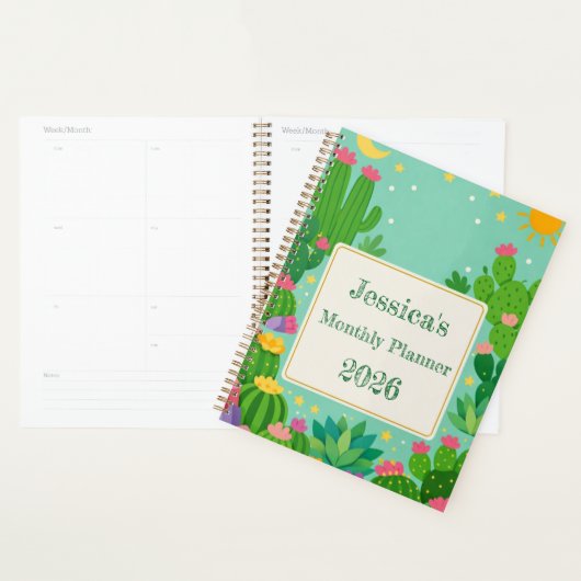 Minimaal Boho Woestijn Thema maandelijks Planner (Display)