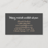 Minimaal Boho Yoga en Wellness Visitekaartje leraa (Achterkant)