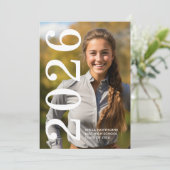 Minimaal Bold Klassiek 2026 Afstuderen Aankondiging (Staand voorkant)