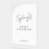 Minimaal boogvormpenseel Script-Baby shower Acryl Bord (Hoek)