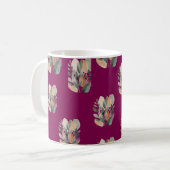 Minimaal botanisch bladpatroon koffiemok (Voorkant links)