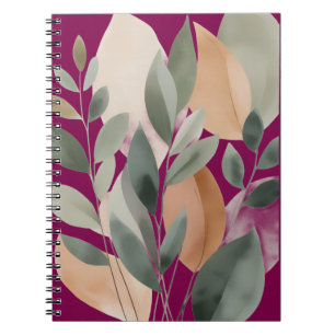 Minimaal Botanisch Bladpatroon Notitieboek