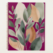 Minimaal botanisch bladpatroon planner (Voorkant)