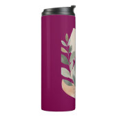 Minimaal Botanisch Bladpatroon Thermosbeker (Gedraaid links)