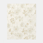 Minimaal botanisch lijnkunstpatroon (1) fleece deken (Voorkant)