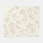Minimaal botanisch lijnkunstpatroon (1) fleece deken (Voorkant (Horizontaal))