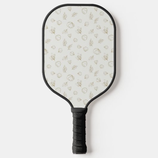 Minimaal botanisch lijnkunstpatroon (3) pickleball paddle (Voorkant)