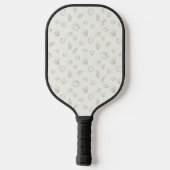 Minimaal botanisch lijnkunstpatroon (3) pickleball paddle (Achterkant)