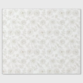 Minimaal botanisch lijnkunstpatroon (4) cadeaupapier (Vlak)