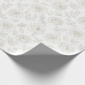 Minimaal botanisch lijnkunstpatroon (4) cadeaupapier (Hoek)
