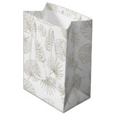 Minimaal botanisch lijnkunstpatroon (5) medium cadeauzakje (Voorkant Gekanteld)