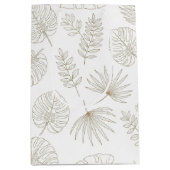 Minimaal botanisch lijnkunstpatroon (5) medium cadeauzakje (Voorkant)