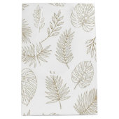 Minimaal botanisch lijnkunstpatroon (6) medium cadeauzakje (Voorkant)