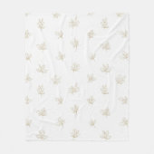 Minimaal botanisch lijnkunstpatroon (7) fleece deken (Voorkant)